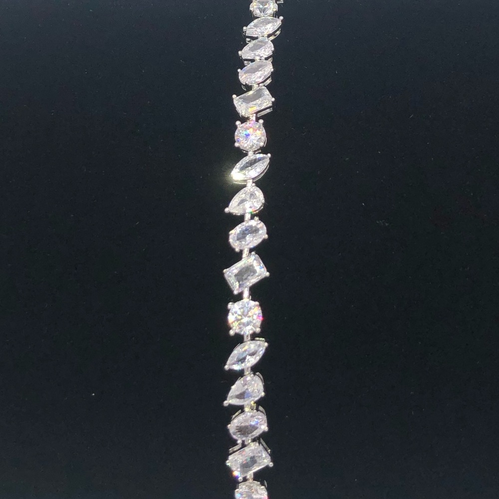 14ct Multi-Stone Tennis Bracelet - Picture 16 of 16